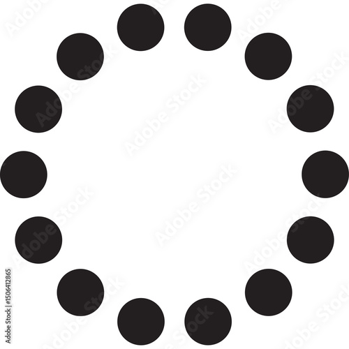 Dots in circle form. Design elements
