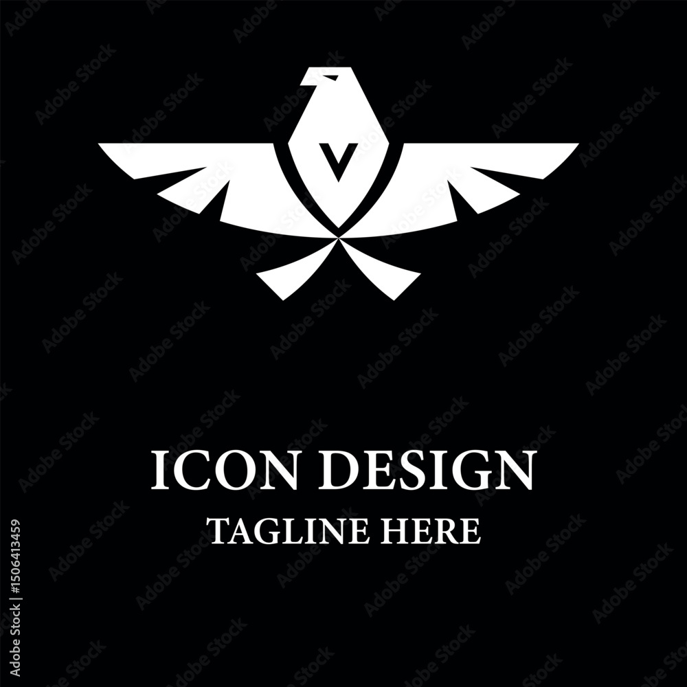 Obraz premium Bold Eagle Crest Icon for Identity