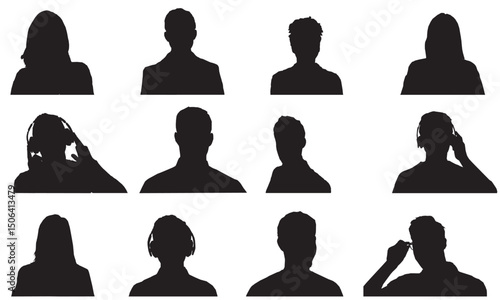 profile silhouette avatar collection