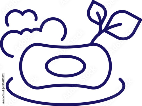 Soap Minimalistic Linear Pictogram for Web and Graphic Design, Apps, Banners, Social Network and Cards