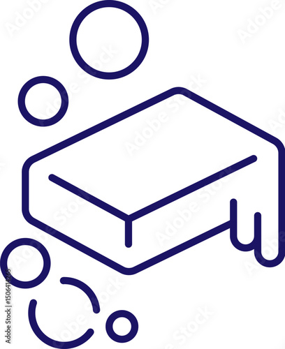 Soap Thin Isolated Icon for Web Sites, Books, Cards, Apps