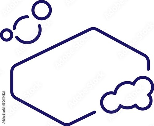 Linear Picture of Soap for Graphics, Concept, Apps