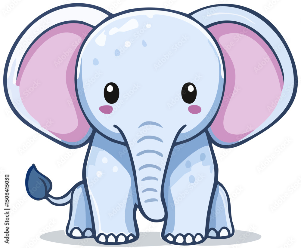 Naklejka premium Adorable Baby Elephant Illustration