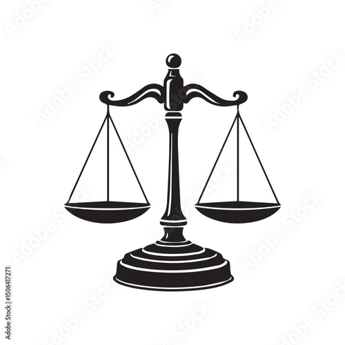 Law firm logo template simple flat vector image scale icon