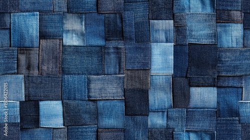 Detailed denim pattern with visible threads, perfect for texture overlays, material mockups, and rugged textile compositions.