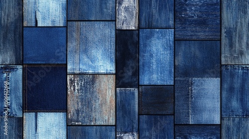 Detailed denim pattern with visible threads, perfect for texture overlays, material mockups, and rugged textile compositions.