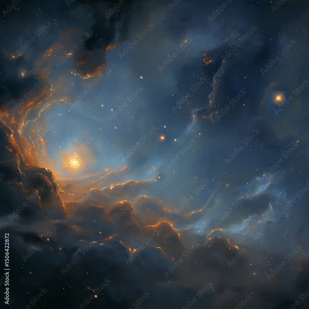 Obraz premium Deep Space Galaxy Exploration