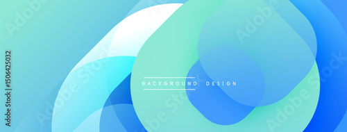 Abstract fluid shapes, blue hues dominate. Gradient colors blend smoothly creating modern background design. Minimalist aesthetic.