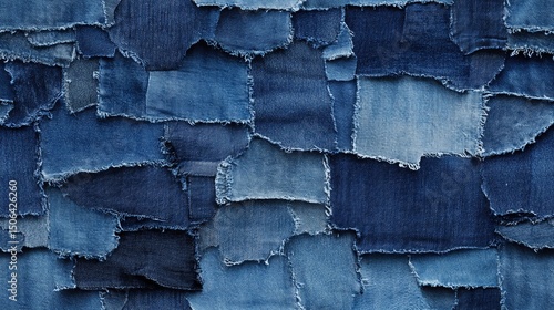 Denim cloth background showing clear weave structure, suitable for clothing design, branding material, and digital textile references.