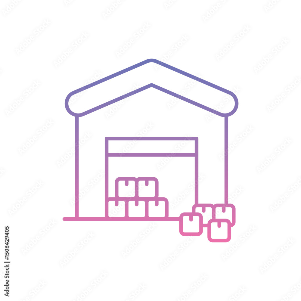 Warehouse Icon vector stock illustration Warehouse Icon vector stock illustration