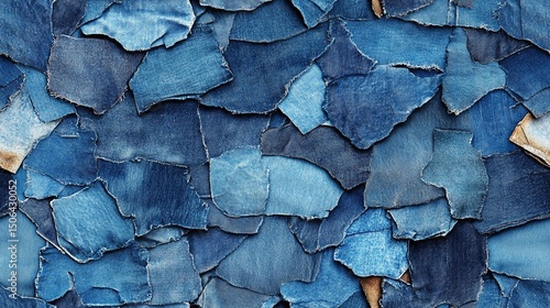 Indigo blue denim surface texture, ideal for fashion graphics, garment previews, and high-resolution textile design.