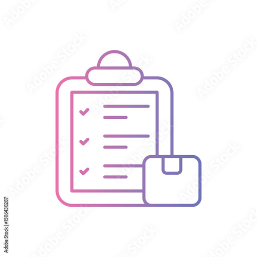 Packing List Icon vector stock illustration