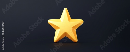 A golden star of achievement stands tall against a dark night signifying success and dreams in muted