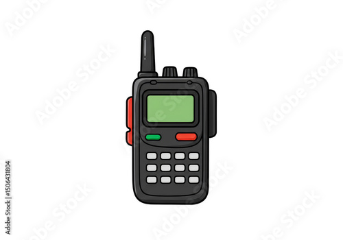 Walkie Talkie Radio Communication Illustration Portable Transceiver