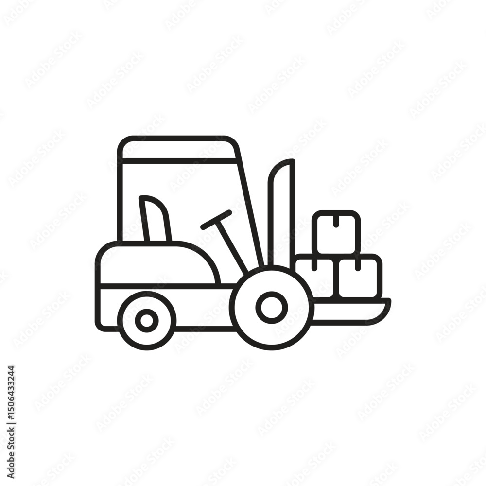 Forklift Icon vector stock illustration Forklift Icon vector stock illustration