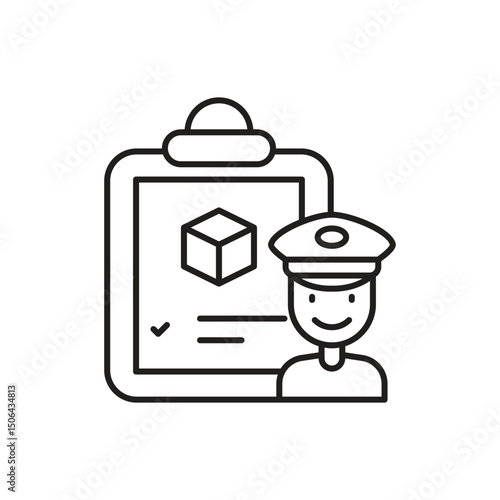 Customs Declaration Icon vector stock illustration