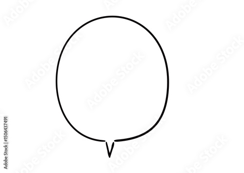 手描き風のふきだし　単品　白塗り