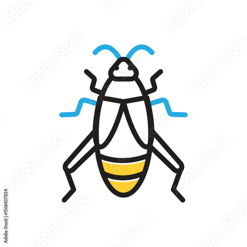 Multi color icon for cricket