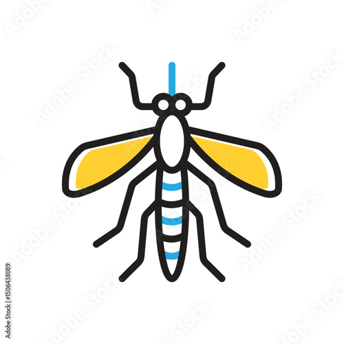Multi color icon for mosquito