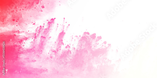 Beautiful abstract colorful pink and red powder explosion background. Freeze motion canvas for creative grunge design vintage cards, retro templates Particles explosion screen saver, wallpaper vector