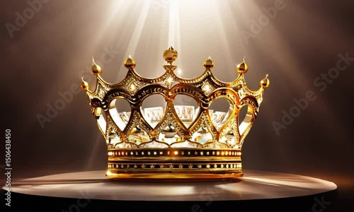 golden crown of thorns with lights. 