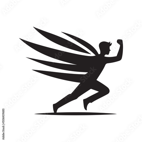 youth empowerment vector silhouette clip art logo design