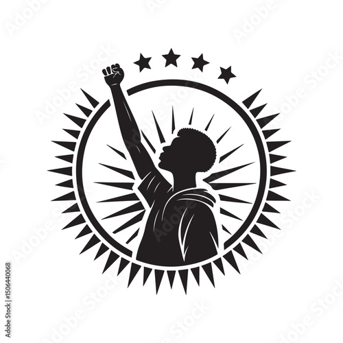 youth empowerment vector silhouette clip art logo design