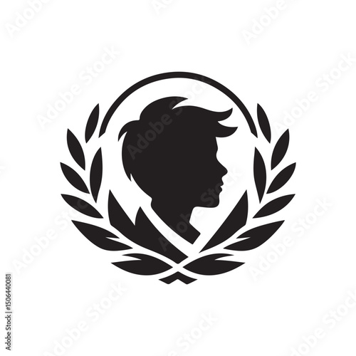 youth empowerment vector silhouette clip art logo design