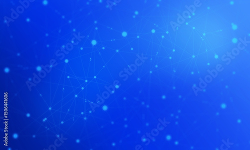 Modern artificial intelligence network connecting technology blurred background