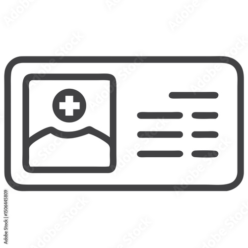Health Insurance Card Icon for Medical Websites, Healthcare Apps, Insurance Portals, Financial Planning Resources, Benefits Guides, and HR Documentation