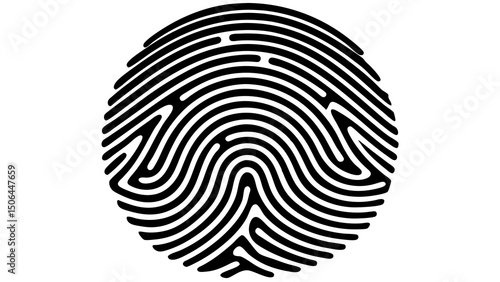 Set of Ten Fingerprint Scans Representing Biometric Authentication Digital Identity Verification and Modern Security Technology for Access Control and Personal Identification