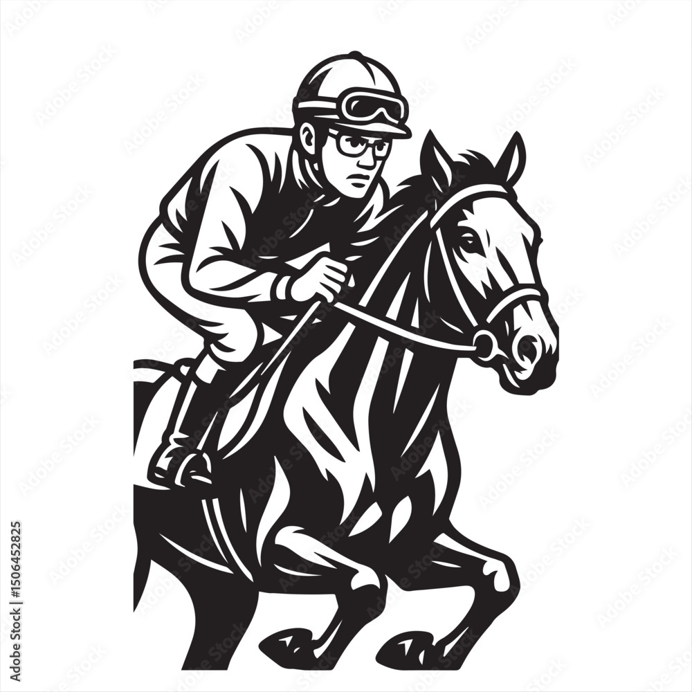Fototapeta premium horse rider vector illustration