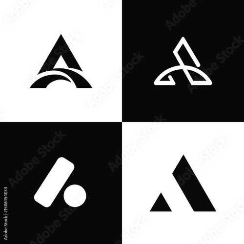 set of mountain icons