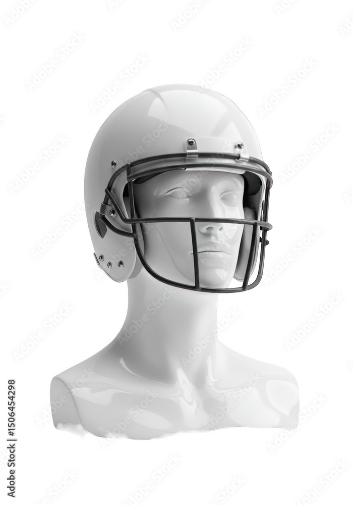Fototapeta premium Isolated Football Helmet American Sport Equipment Protective Gear White