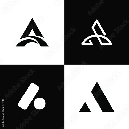 set of mountain icons