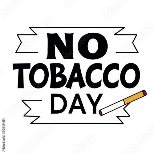    No tobacco day vector illustration.
