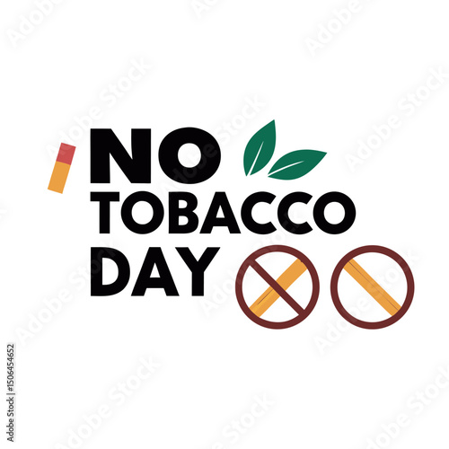    No tobacco day vector illustration.
