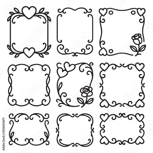 Cheerful and Whimsical Cute Frame Border Vector