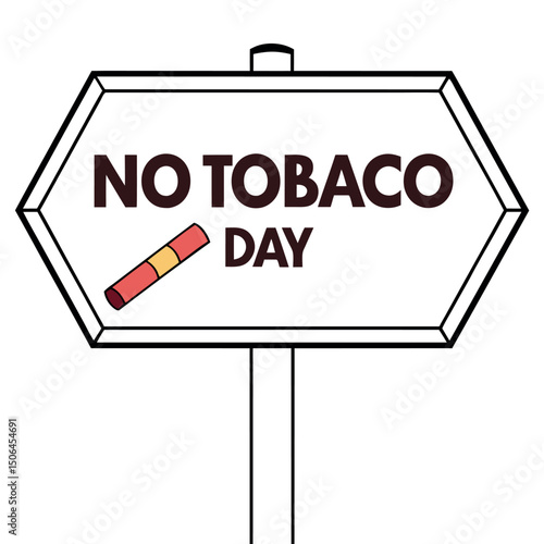    No tobacco day vector illustration.
