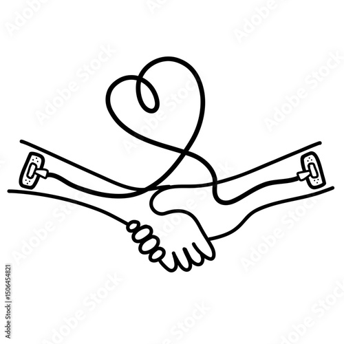 Cute doodle handshake world international give blood donor donate donation day volunteer save life campaign slogan symbol icon hand drawn modern simplicity illustration medical aid vector design svg