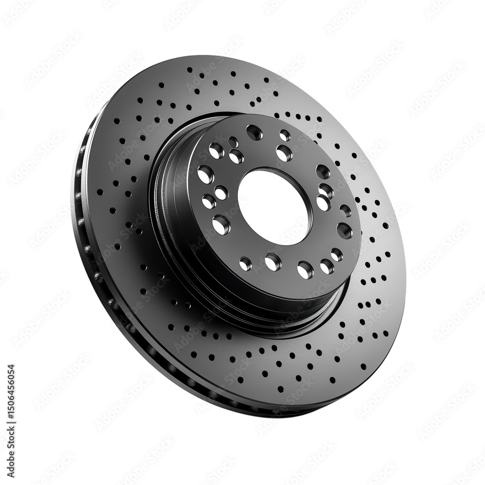 Precision engineered metal disc brake a symbol of reliable and powerful on transparent background Precision engineered metal disc brake a symbol of reliable and powerful on transparent background