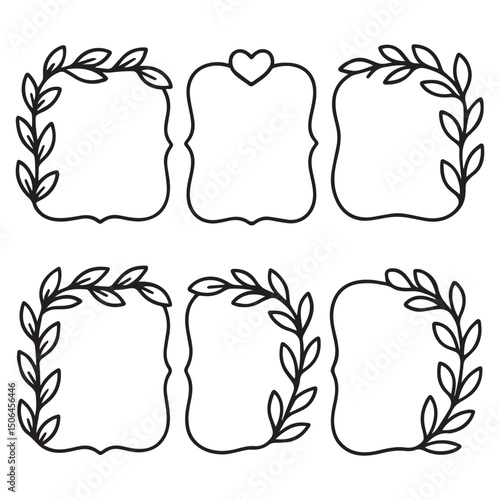 Simple and Charming Cute Border Frames Vector
