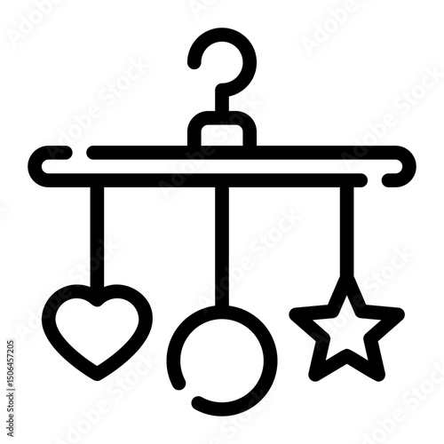 crib toy line icon