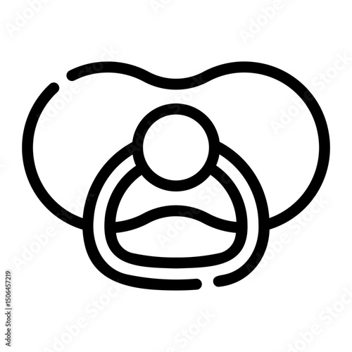 pacifier line icon