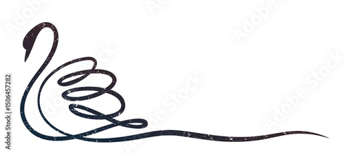 The symbol of blue swan with wave.