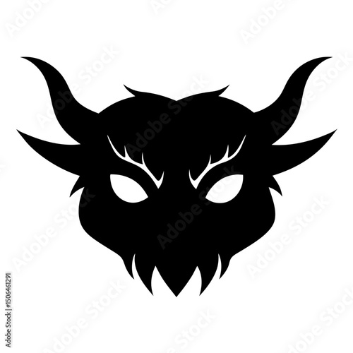 Demon Eyes Silhouette with Intense Expression