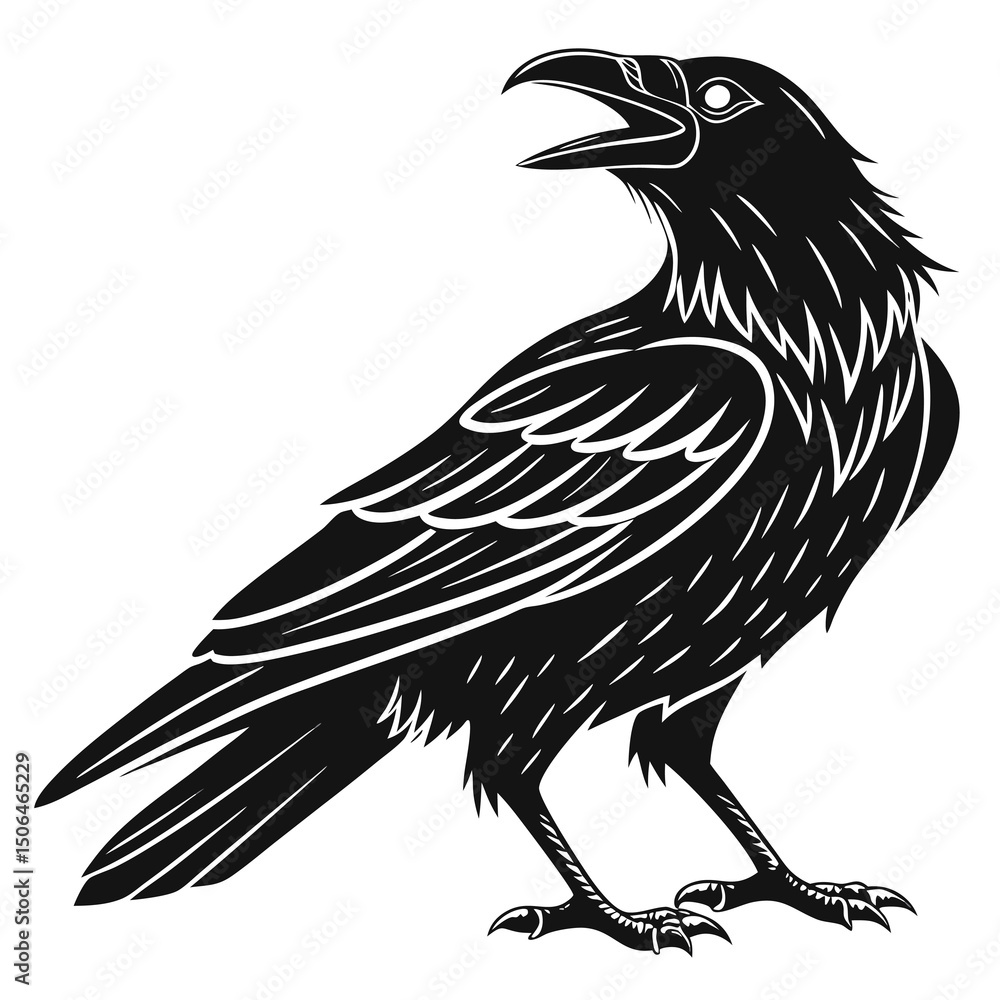 Obraz premium crow vector illustration