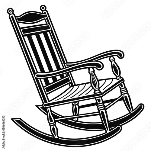 rocking chair vector illustration