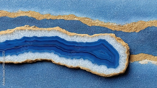 Close-up view of a beautiful, detailed agate slice.