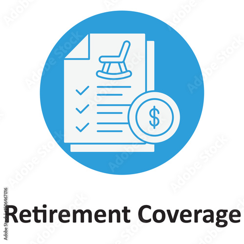 Retirement coverage :Vector Icon which can easily modify or edit